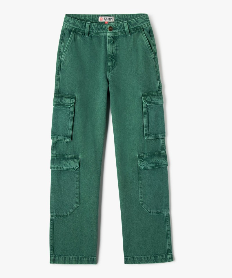 Jean coloré coupe Cargo Straight fille - Camps United